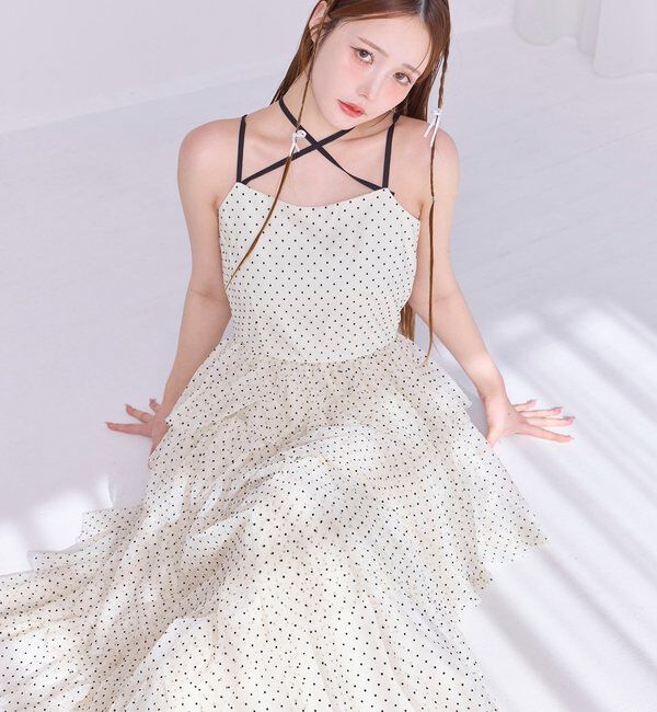  「【WEB限定リバイバル】ティアードチュールワンピース」|ワンピース|ドット