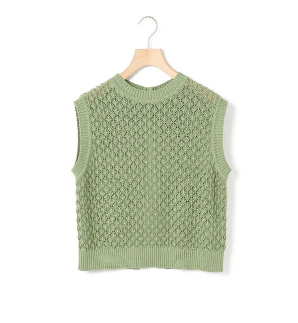 MidiUmi「MidiUmi メッシュニットベスト」|ベスト・ジレ|グリーン