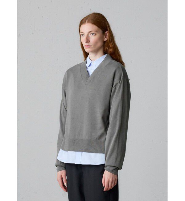 MidiUmi「MidiUmi Vネックニットプルオーバー」|ニット・セーター|