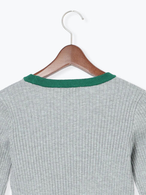 Te chichi TERRASSE「袖バイカラーリブニット」|ニット・セーター|