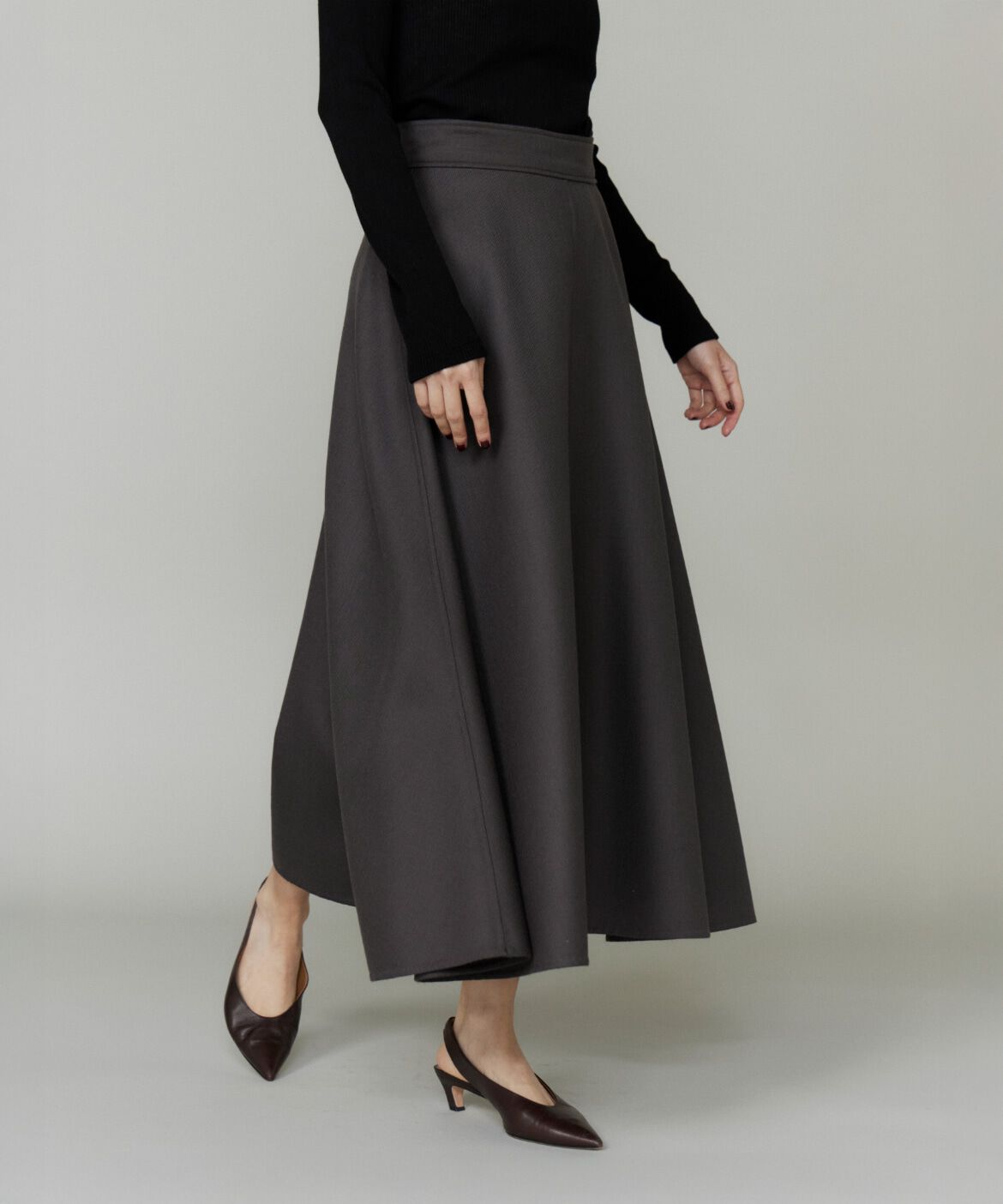 la veille by SUPERIOR CLOSET「フレアスカート」|フレア|ダークブラウ 4