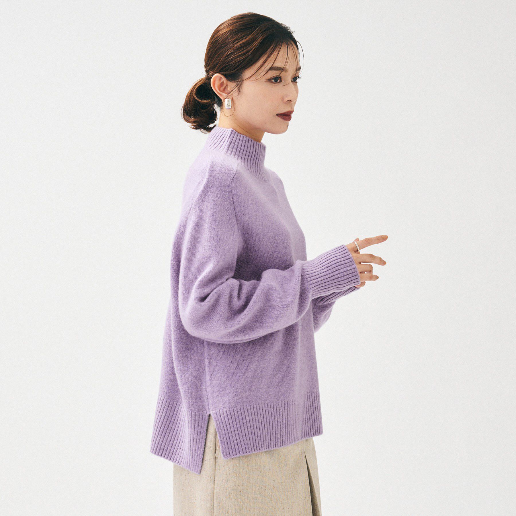 UNTITLED「【8色展開/洗える】ウールカシミヤ ハイネックニット」|ニット・セーター|