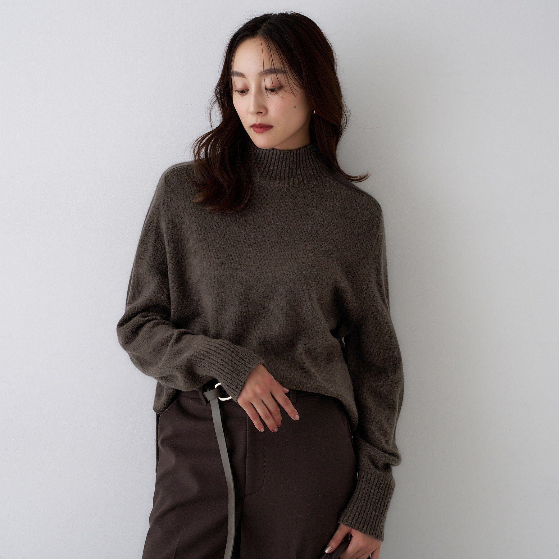 UNTITLED「【8色展開/洗える】ウールカシミヤ ハイネックニット」|ニット・セーター|