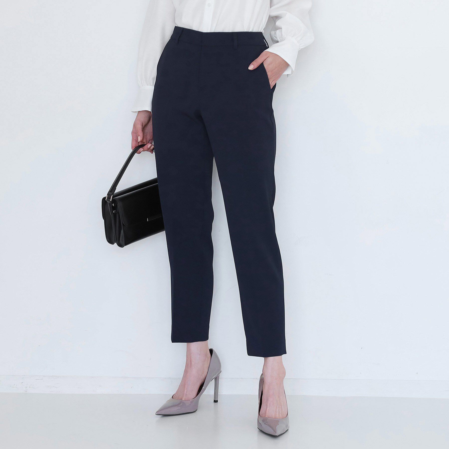 COUP DE CHANCE「【手洗い可／日本製／伸縮性／スーツ可】センタープレス入りテーパードパンツ」|その他|