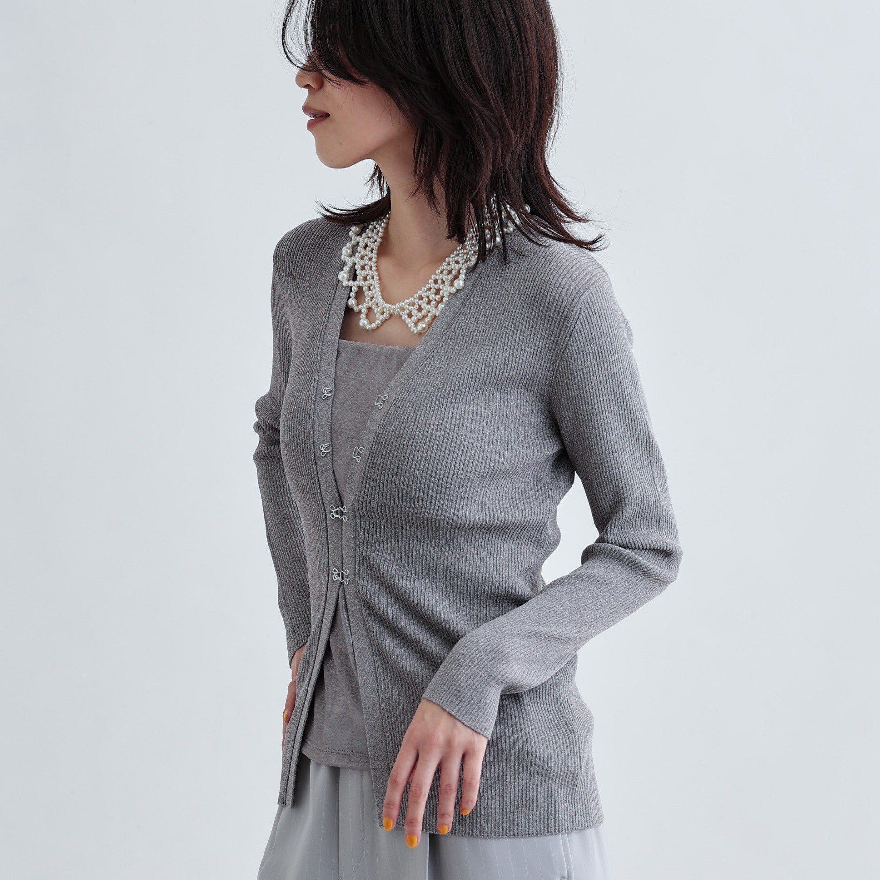 GALLEST「ナローリブカーディガン」|カーディガン|