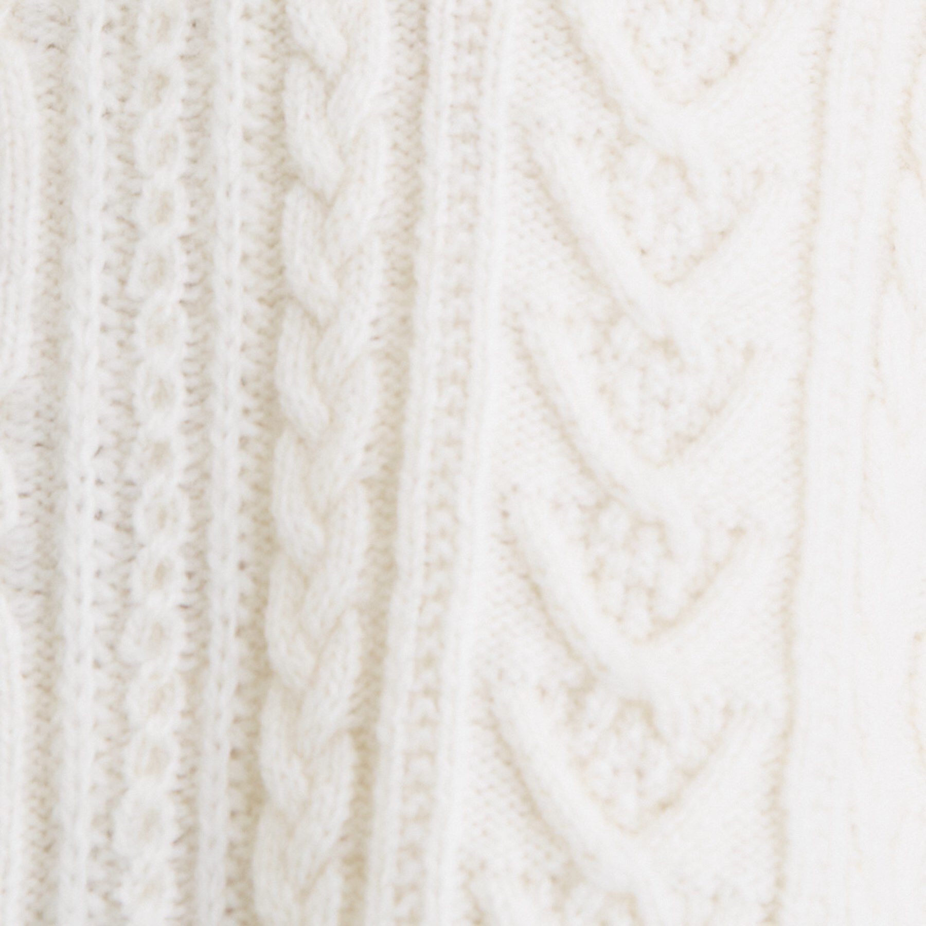 INDIVI「【洗える】ケーブルデザイン ラウンドヘムニット」|ニット・セーター|