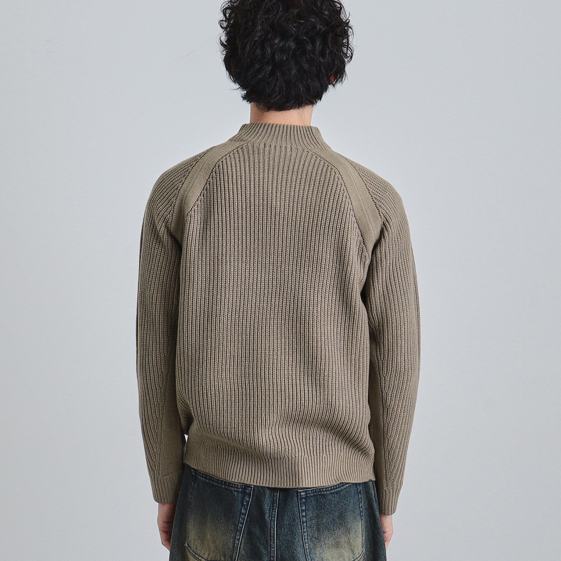 tk.TAKEO KIKUCHI「片畦ハーフジップニット」|ニット・セーター|