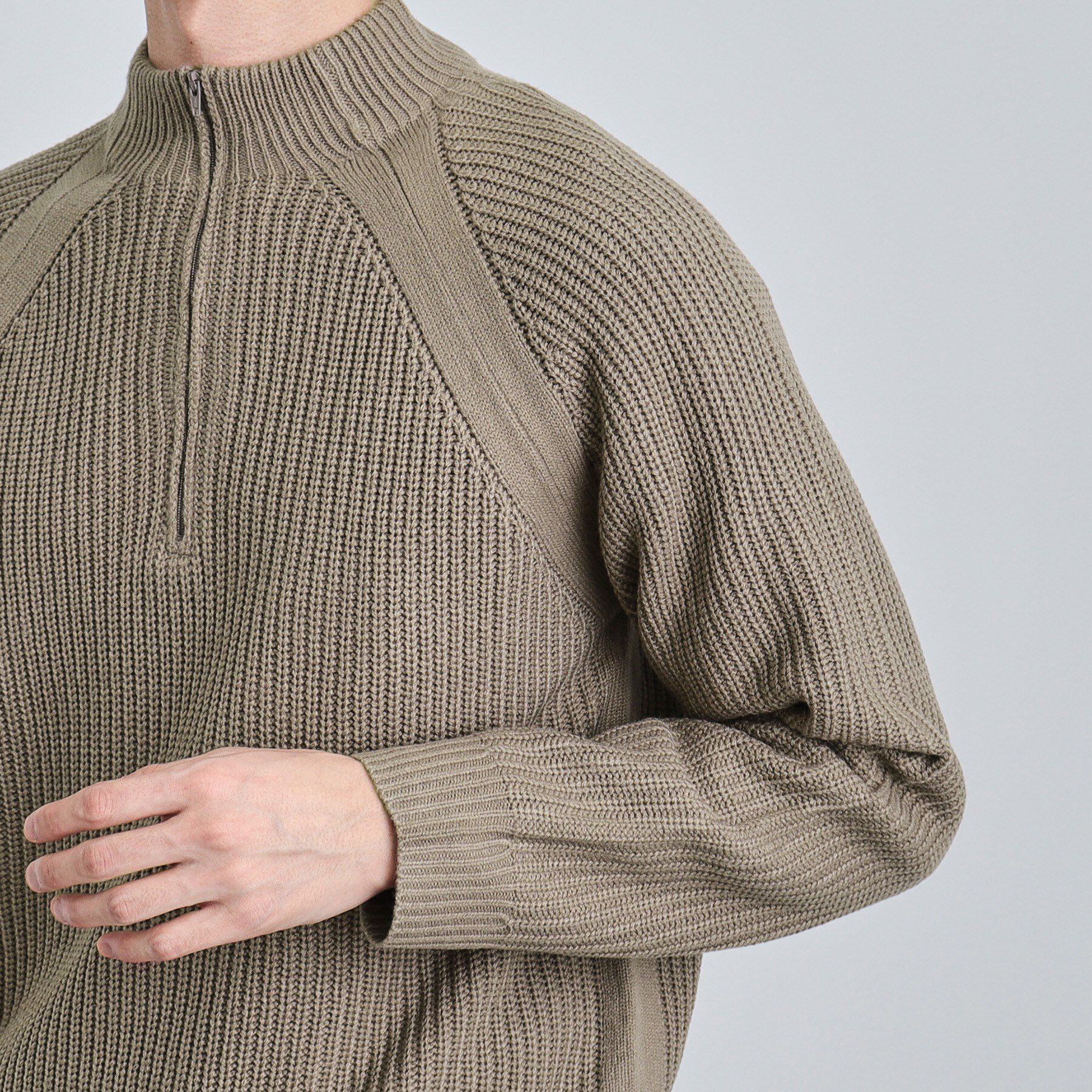 tk.TAKEO KIKUCHI「片畦ハーフジップニット」|ニット・セーター|