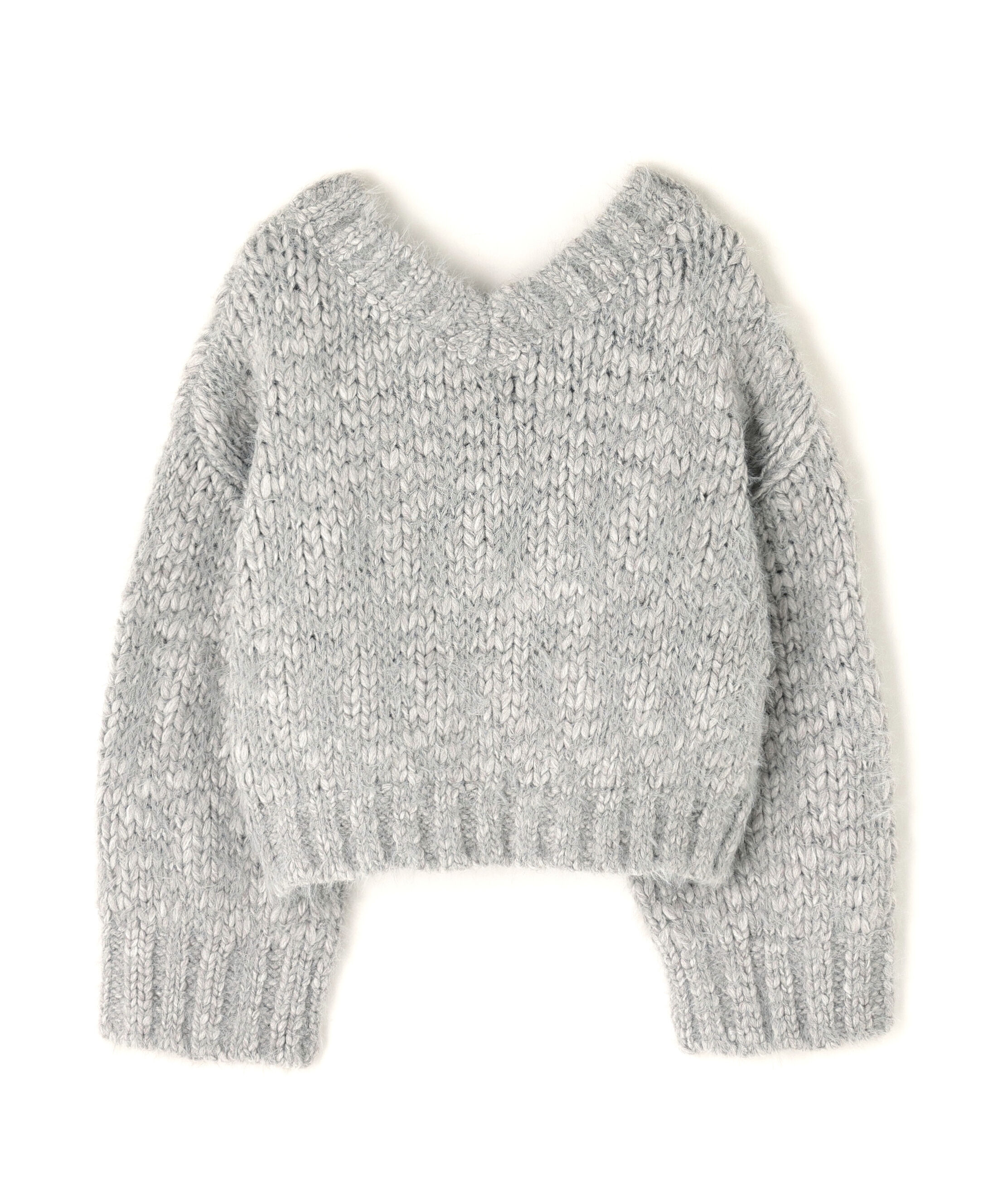  「2wayネックスラブヤーンニット」|ニット・セーター|