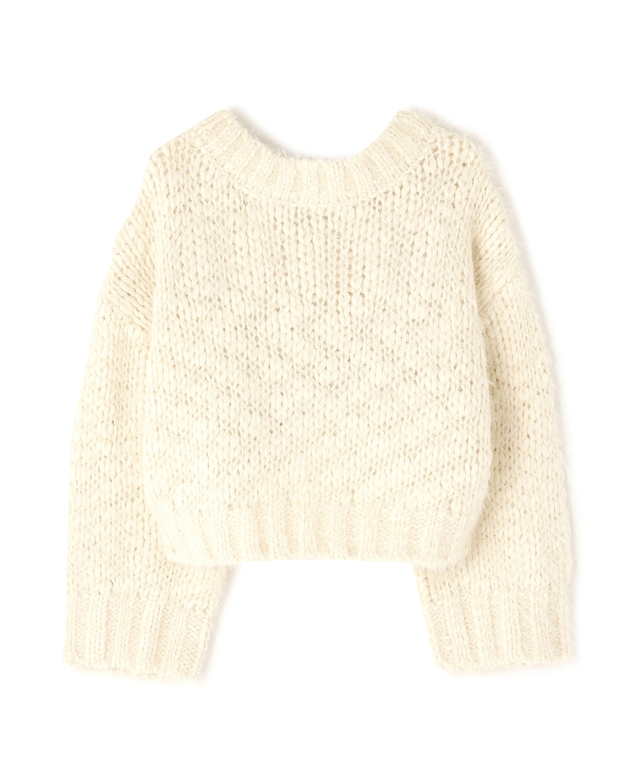  「2wayネックスラブヤーンニット」|ニット・セーター|