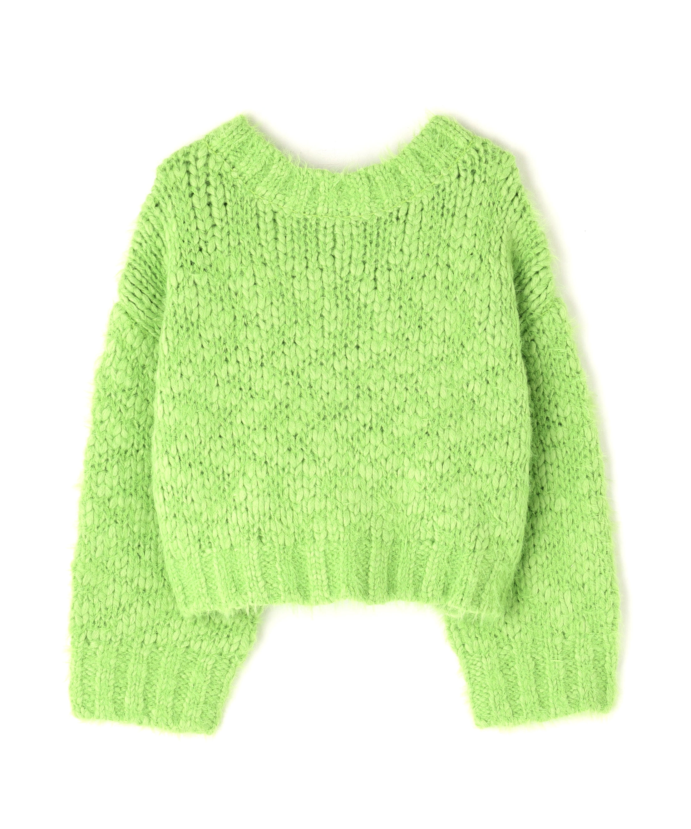  「2wayネックスラブヤーンニット」|ニット・セーター|