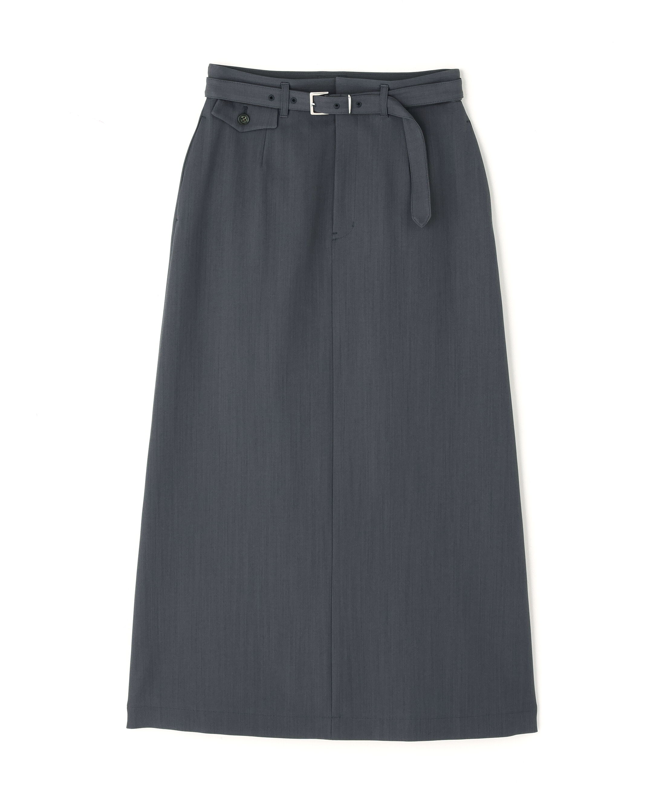  「ベルテッドセミフレアロングスカート」|スカート|