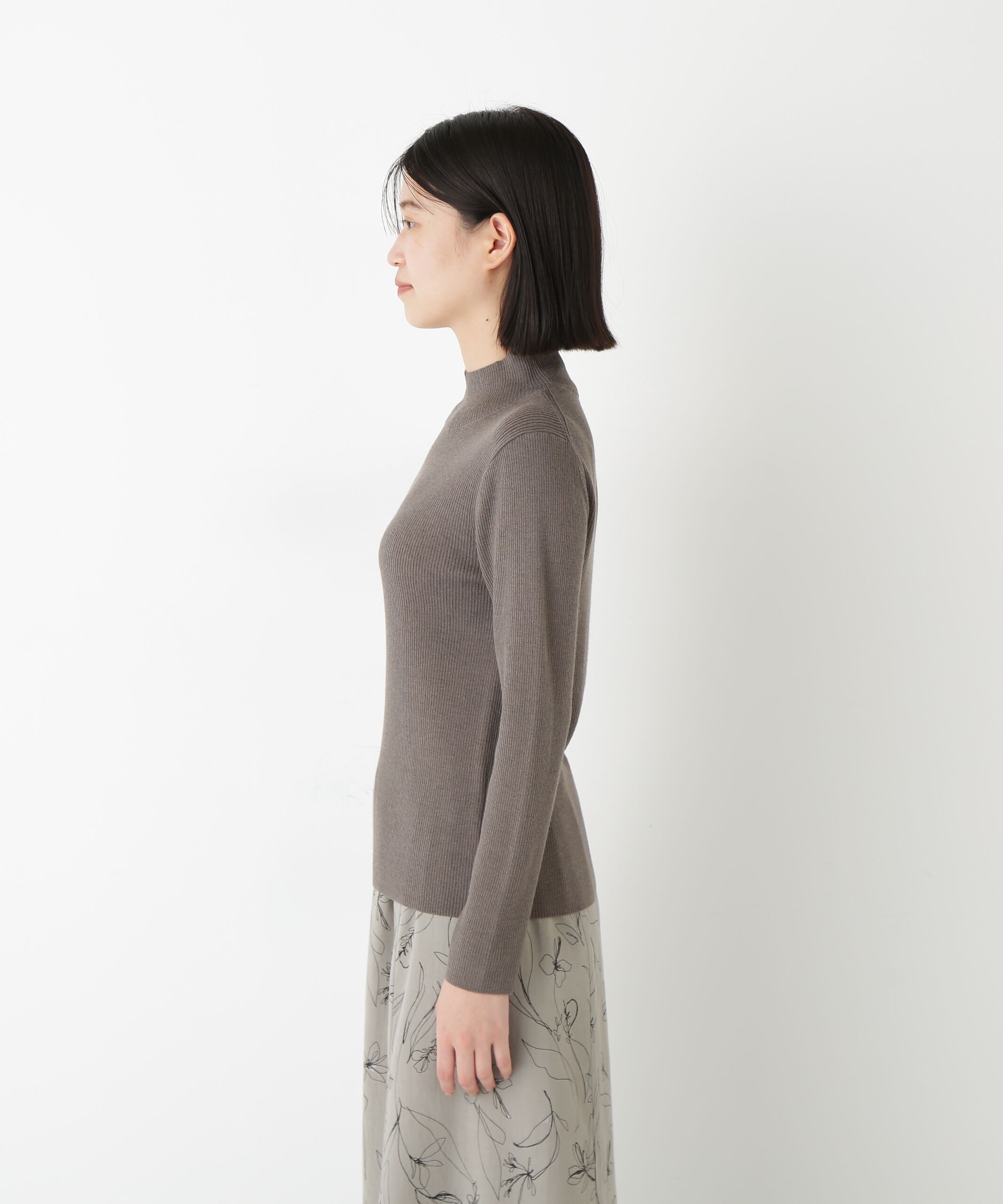  「◆ハイツイストウールハイネックリブプルオーバー」|ニット・セーター|