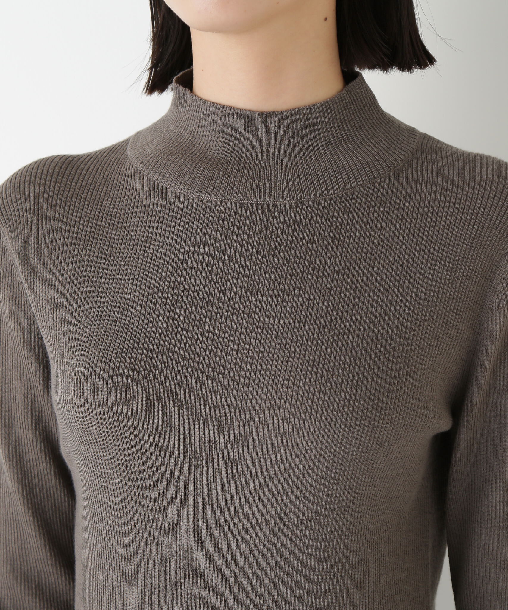  「◆ハイツイストウールハイネックリブプルオーバー」|ニット・セーター|