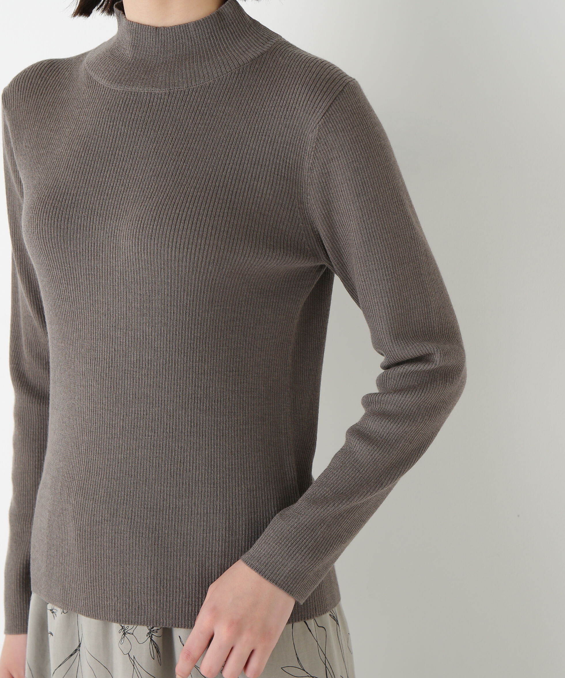  「◆ハイツイストウールハイネックリブプルオーバー」|ニット・セーター|