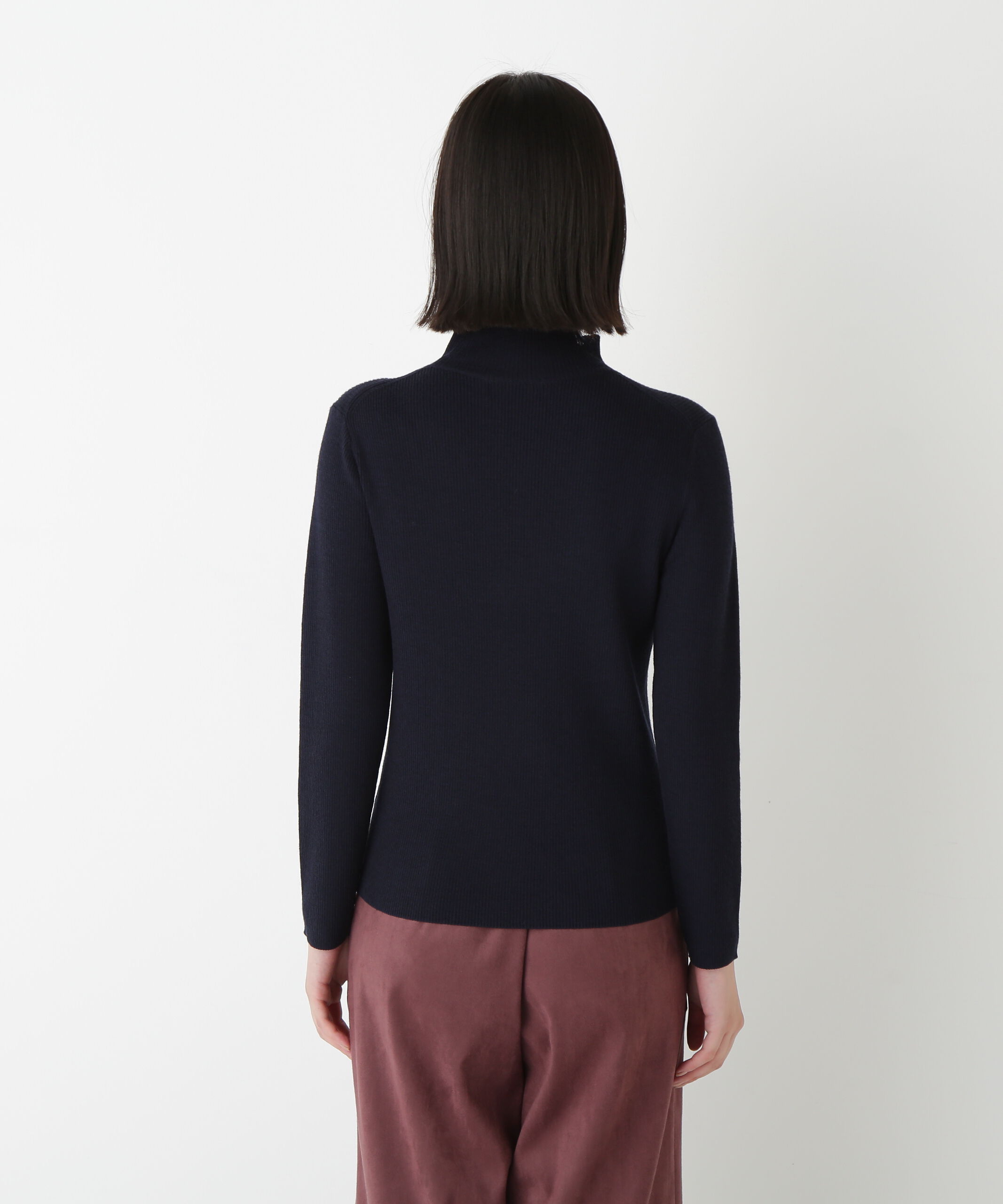  「◆ハイツイストウールハイネックリブプルオーバー」|ニット・セーター|