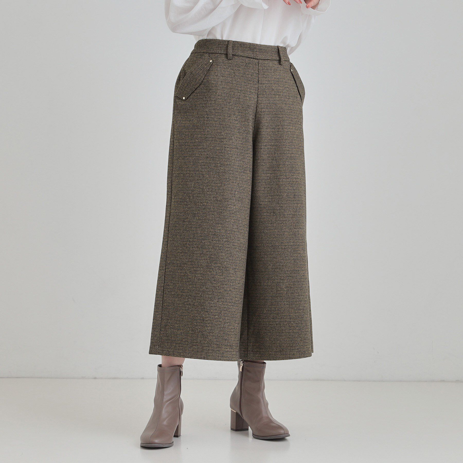 SHOO･LA･RUE「【あったか/S-LL】裏起毛ガウチョパンツ」|その他|