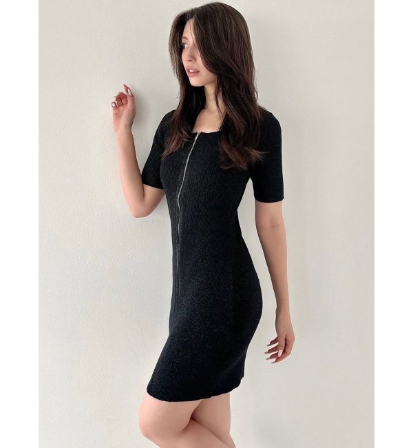 RESEXXY「ラメグリッターリブニットミニワンピース」|ワンピース|