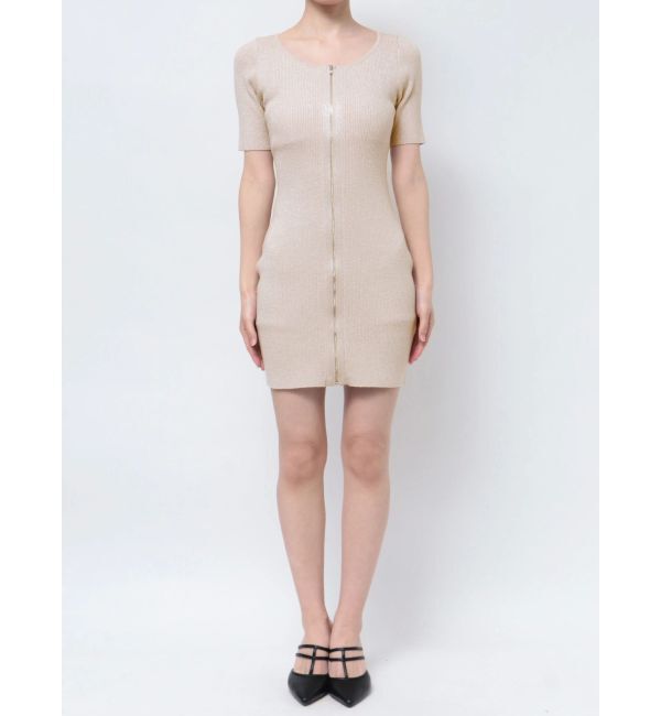 RESEXXY「ラメグリッターリブニットミニワンピース」|ワンピース|