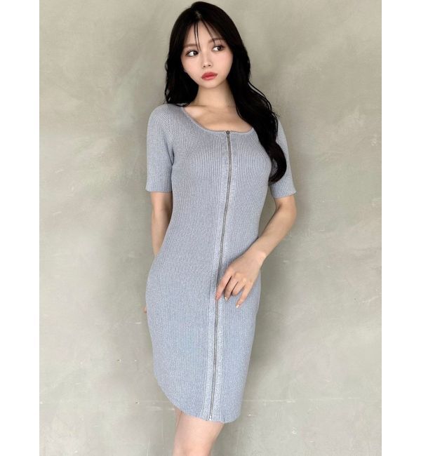 RESEXXY「ラメグリッターリブニットミニワンピース」|ワンピース|