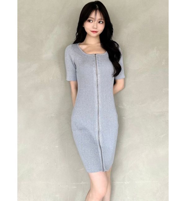 RESEXXY「ラメグリッターリブニットミニワンピース」|ワンピース|