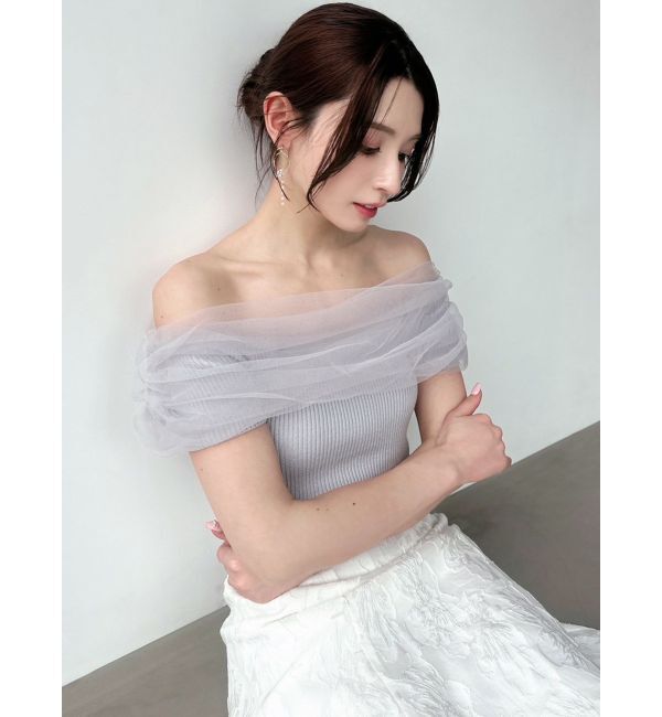 RESEXXY「シアーコンビオフショルニット」|ニット・セーター|