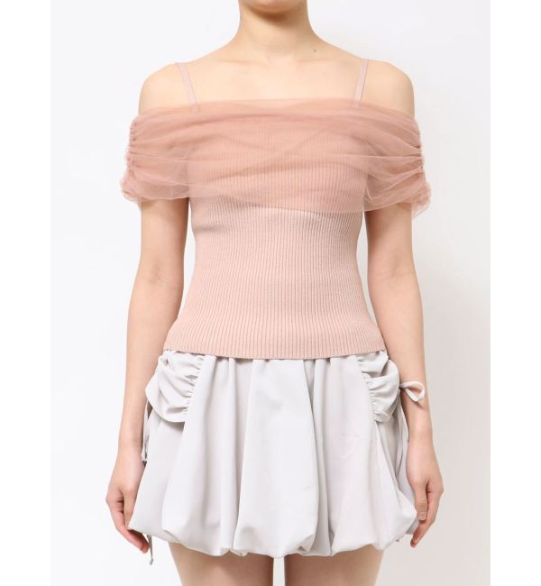 RESEXXY「シアーコンビオフショルニット」|ニット・セーター|