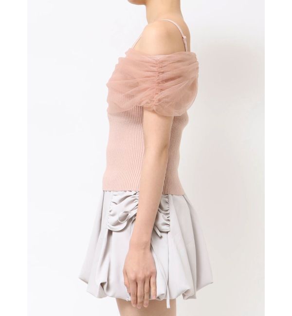 RESEXXY「シアーコンビオフショルニット」|ニット・セーター|