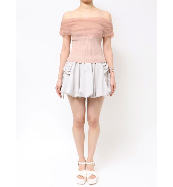 RESEXXY「シアーコンビオフショルニット」|ニット・セーター|