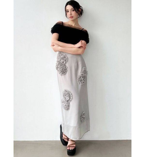 RESEXXY「シアーコンビオフショルニット」|ニット・セーター|