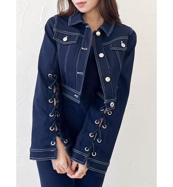 dazzlin「デニムシャツボレロジャケット」|デニムジャケット|