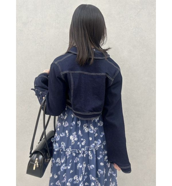 dazzlin「デニムシャツボレロジャケット」|デニムジャケット|