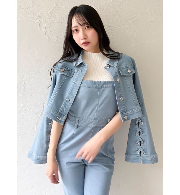 dazzlin「デニムシャツボレロジャケット」|デニムジャケット|