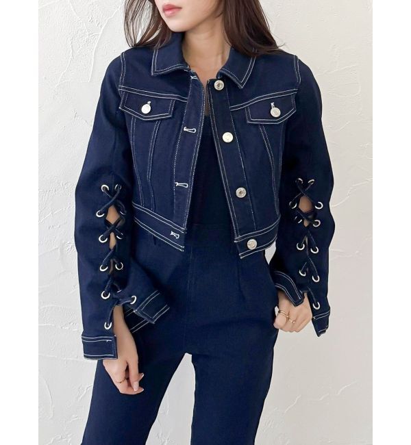 dazzlin「デニムシャツボレロジャケット」|デニムジャケット|