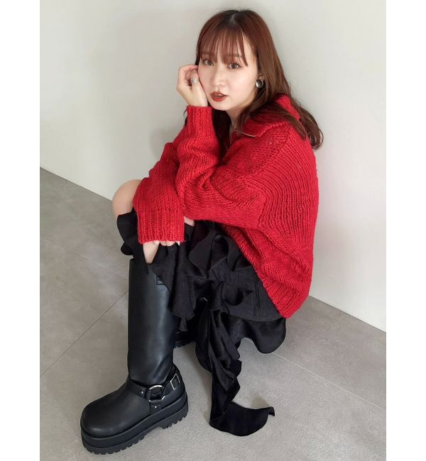 dazzlin「フリルスリットサテンスカート」|スカート|