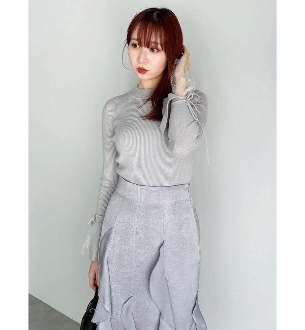 dazzlin「フリルスリットサテンスカート」|スカート|