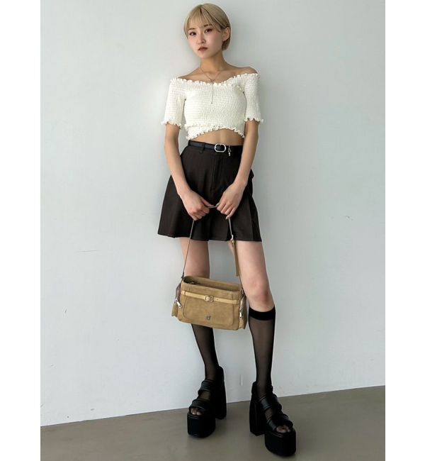 EMODA「チャームベルトプリーツスカート」|スカート|