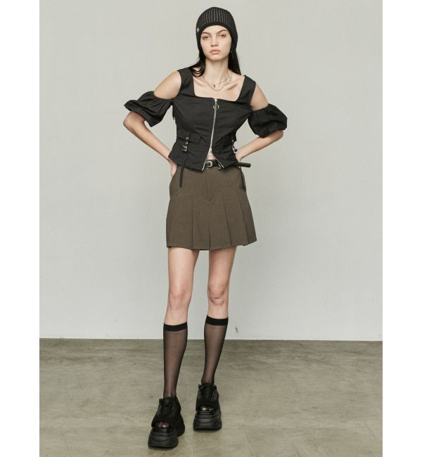 EMODA「チャームベルトプリーツスカート」|スカート|