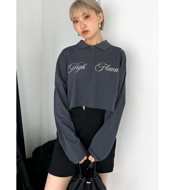EMODA「グラフィカルポロロングTシャツ」|Tシャツ・カットソー|
