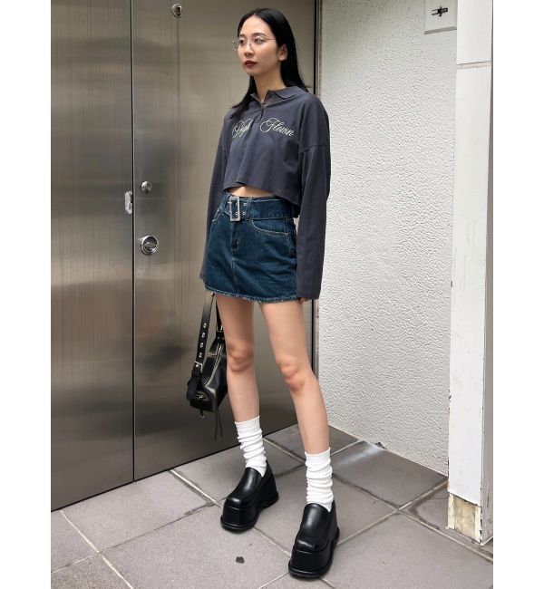 EMODA「グラフィカルポロロングTシャツ」|Tシャツ・カットソー|