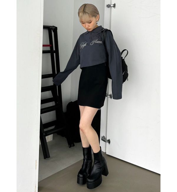 EMODA「グラフィカルポロロングTシャツ」|Tシャツ・カットソー|