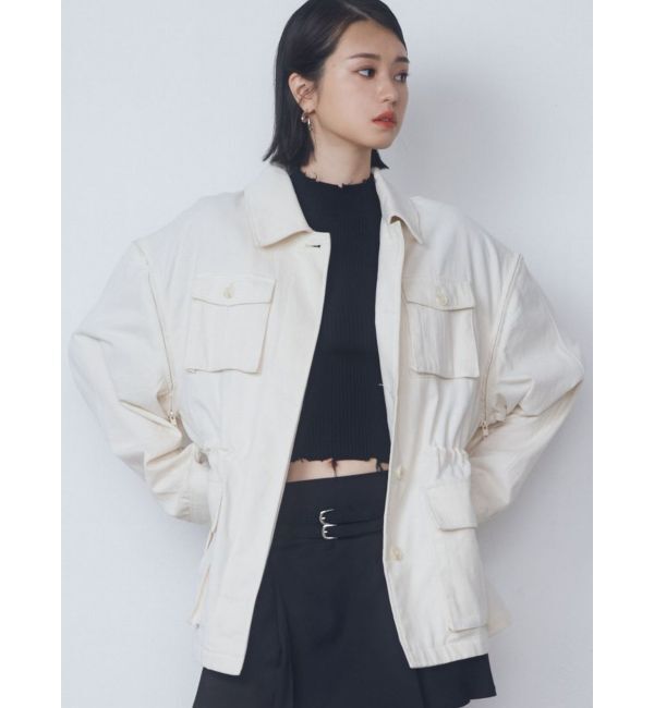 EMODA「アウトポケット2WAYシャツジャケット」|その他|アイボリー