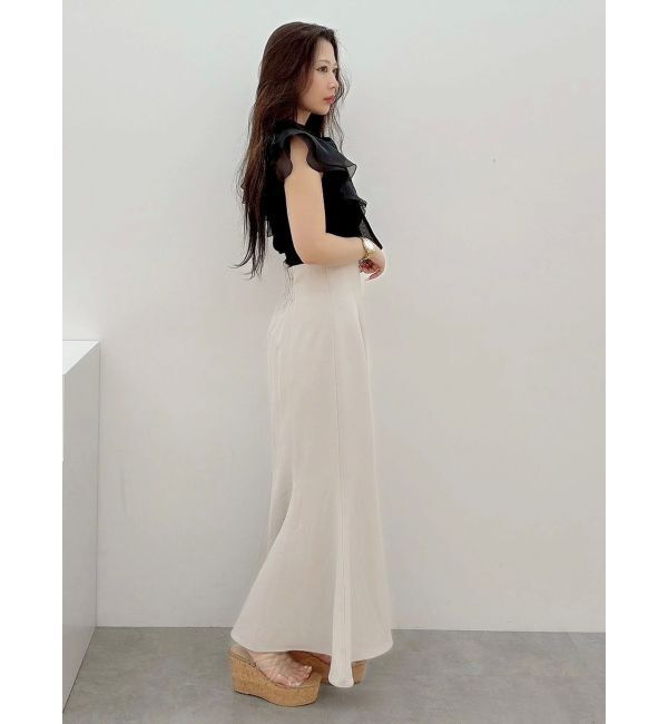 MERCURYDUO「異素材ラッフルコンパクトニット」|ニット・セーター|