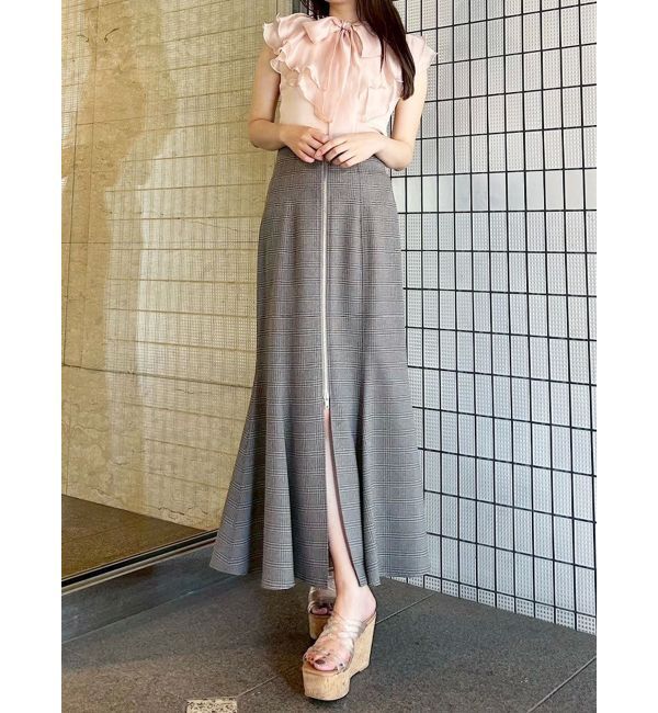 MERCURYDUO「異素材ラッフルコンパクトニット」|ニット・セーター|