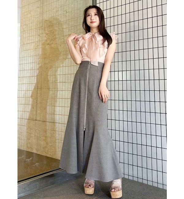 MERCURYDUO「異素材ラッフルコンパクトニット」|ニット・セーター|