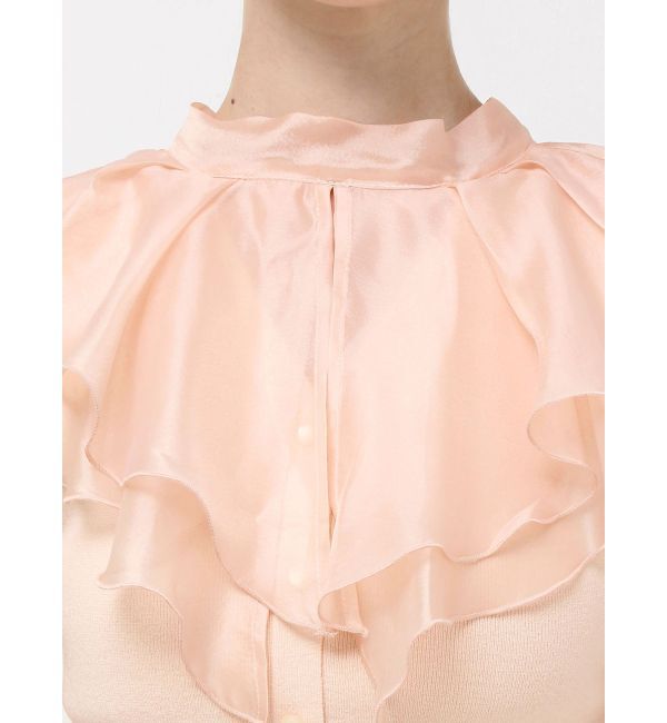 MERCURYDUO「異素材ラッフルコンパクトニット」|ニット・セーター|