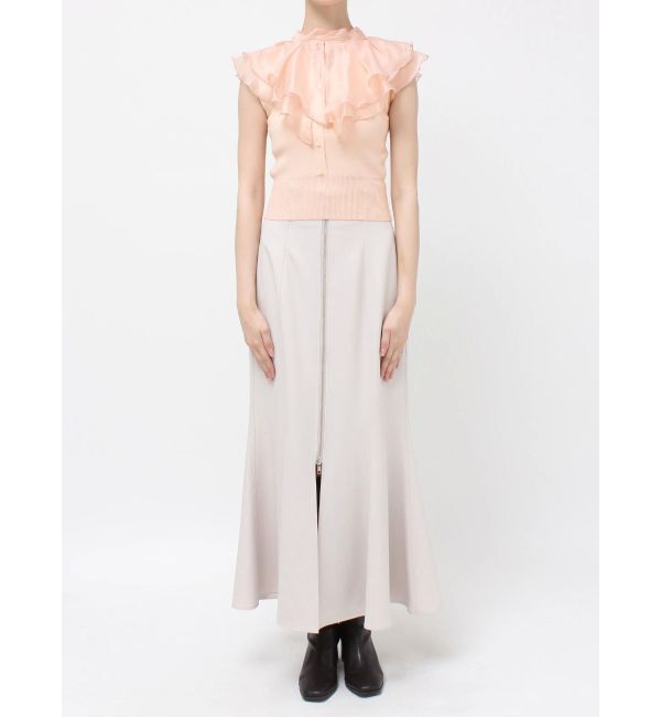 MERCURYDUO「異素材ラッフルコンパクトニット」|ニット・セーター|