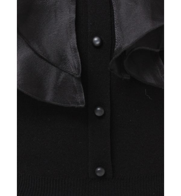 MERCURYDUO「異素材ラッフルコンパクトニット」|ニット・セーター|