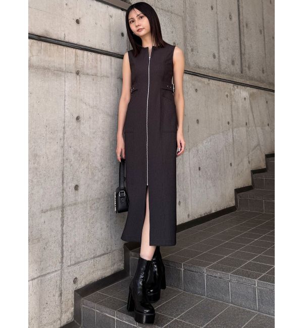 MURUA「サイドベルトジップナローワンピース」|ワンピース|