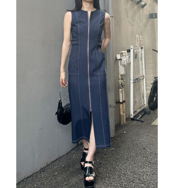 MURUA「サイドベルトジップナローワンピース」|ワンピース|